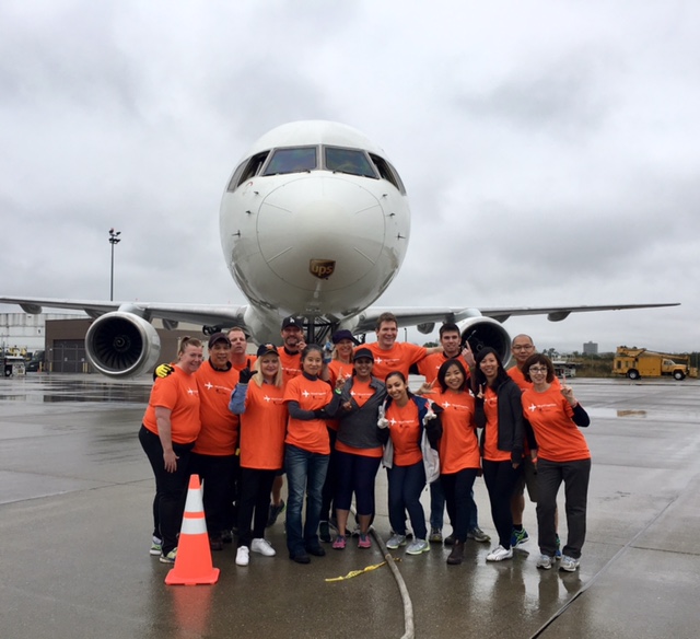 Langara plane pull team